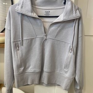 Old Navy Heather Gray Half-Zip Hoodie